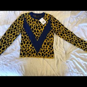 Topshop Leopard Print Sweater NWT